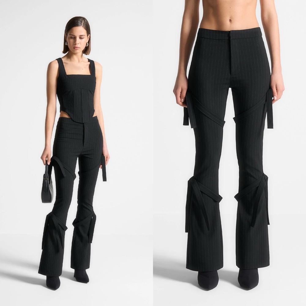 Maniere De Voir Black Flare Pants